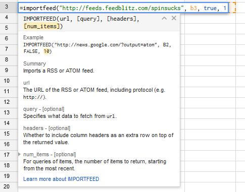 ImportFeed formula example