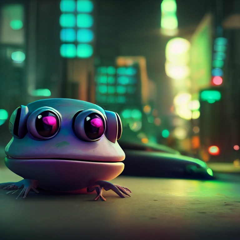 Four eyed frog digital art